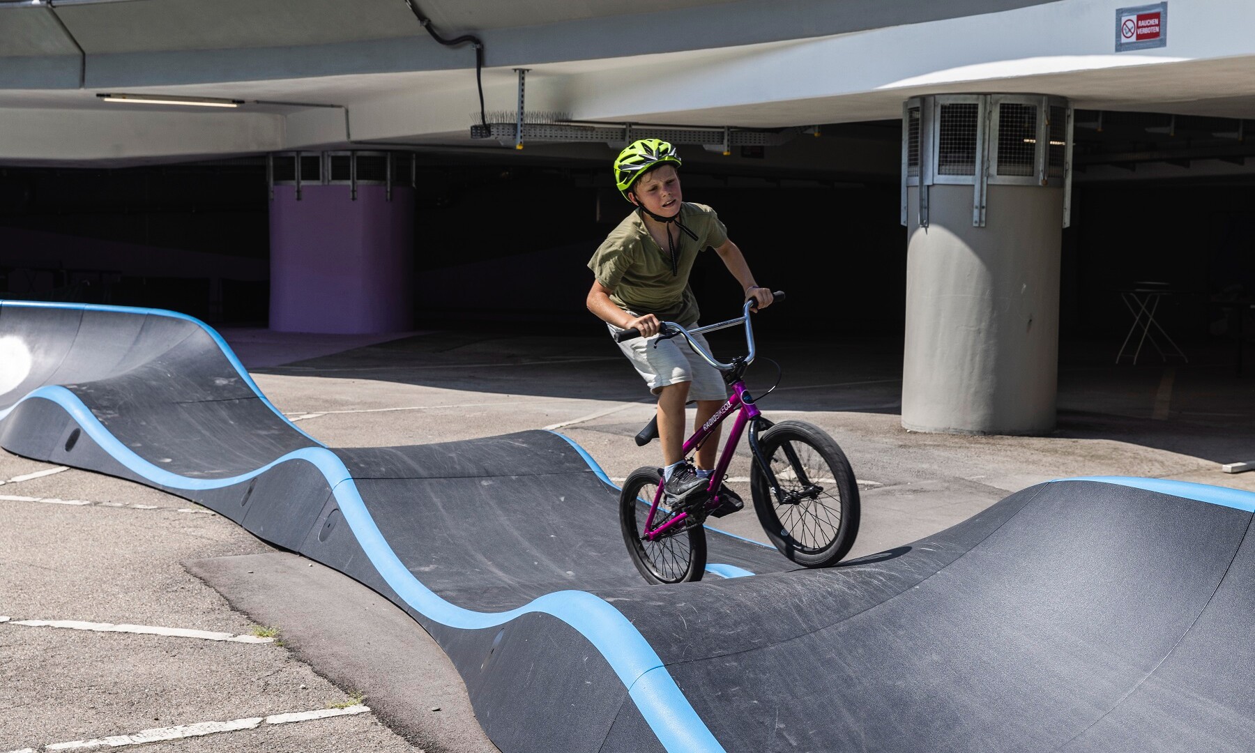Neuer temporärer Pumptrack in Sillenbuch